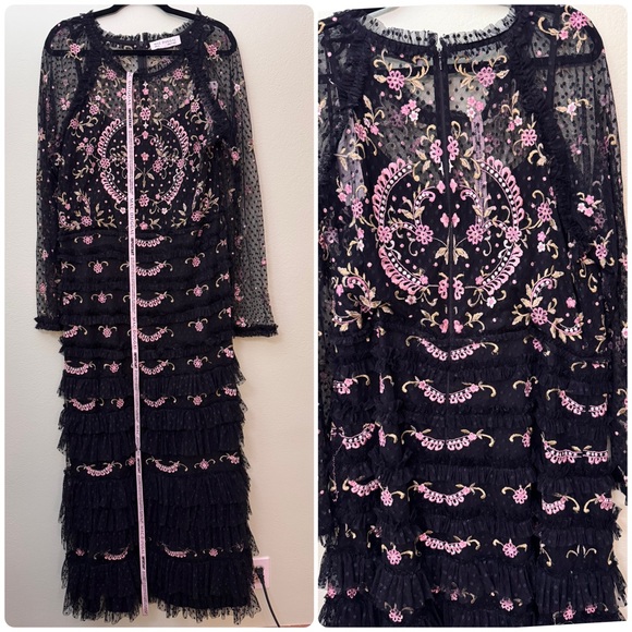 Mac Duggal size 18 Elegant Black Lace Evening Gown style 8030 - Picture 3 of 9